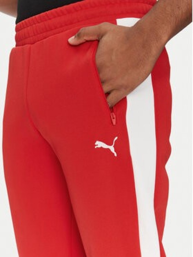 Puma Spodnie dresowe T7 Always On 629588 Czerwony Regular Fit