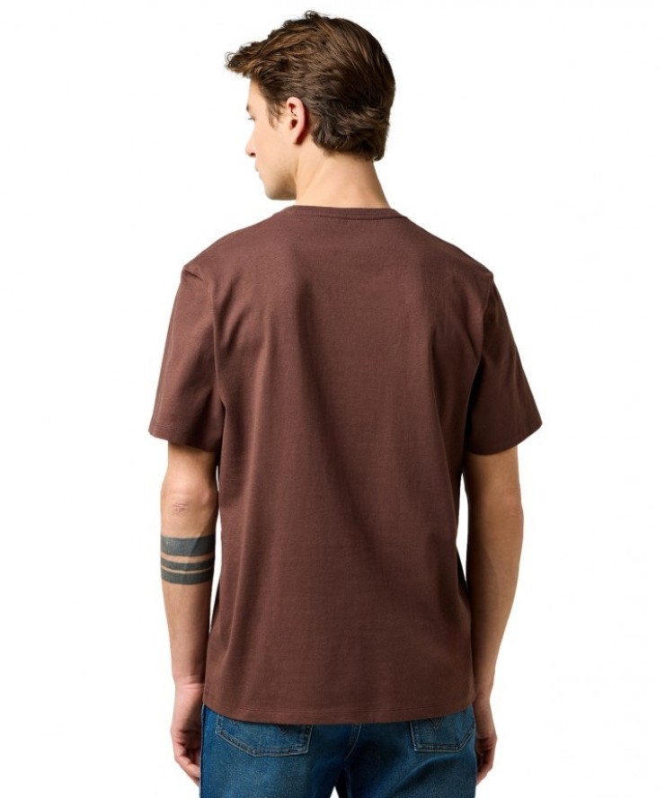 MESKA KOSZULKA WRANGLER SIGN OFF TEE MAHOGANY 112371484