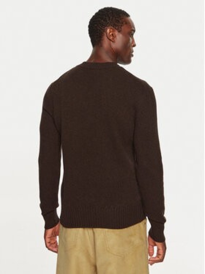 AMI Paris Sweter HKS057005 Brązowy Regular Fit
