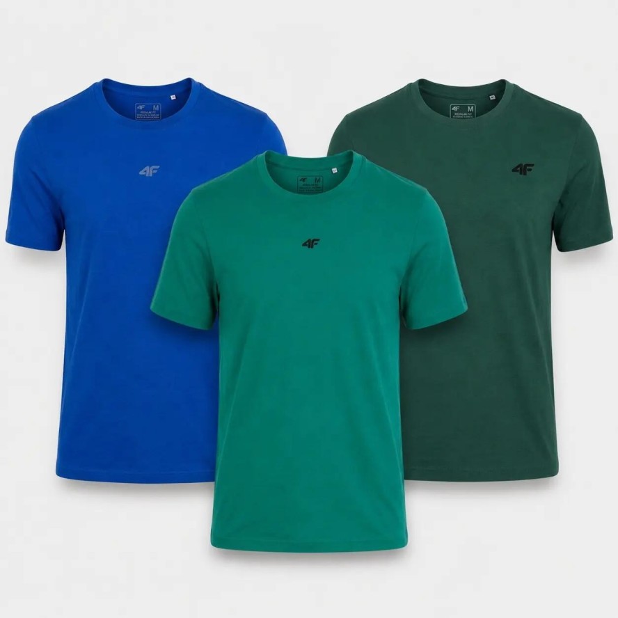KOMPLET MĘSKICH KOSZULEK 4F ZESTAW T-SHIRT 3PAK