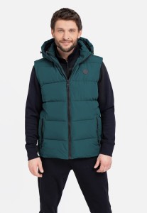 Pikowany bezrękawnik z kapturem V-EGON