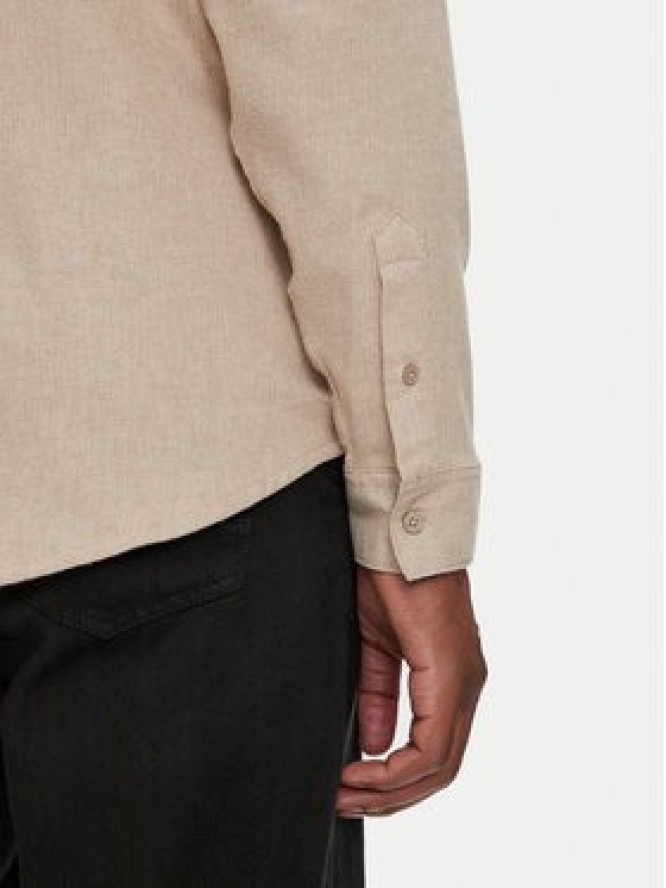 Brave Soul Koszula MSH-230CONANB Beżowy Regular Fit