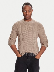 Tommy Jeans Sweter DM0DM22101 Brązowy Regular Fit