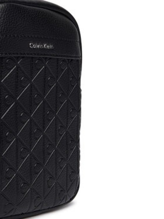 Calvin Klein Saszetka Emblem Aop Emboss Slim Reporter LV04D3228G Czarny