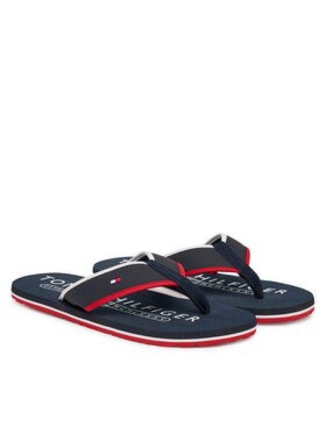 Tommy Hilfiger Japonki Tumble Beach Sandal FM0FM05710 Granatowy