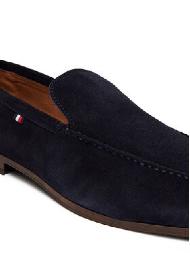 Tommy Hilfiger Półbuty Hilfiger Flexible Suede Loafer FM0FM05496 Granatowy