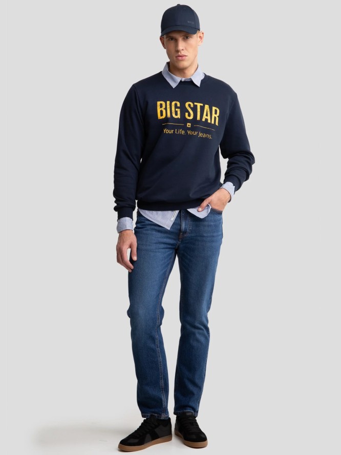 Bluza męska z logo BIG STAR granatowa Setor 403