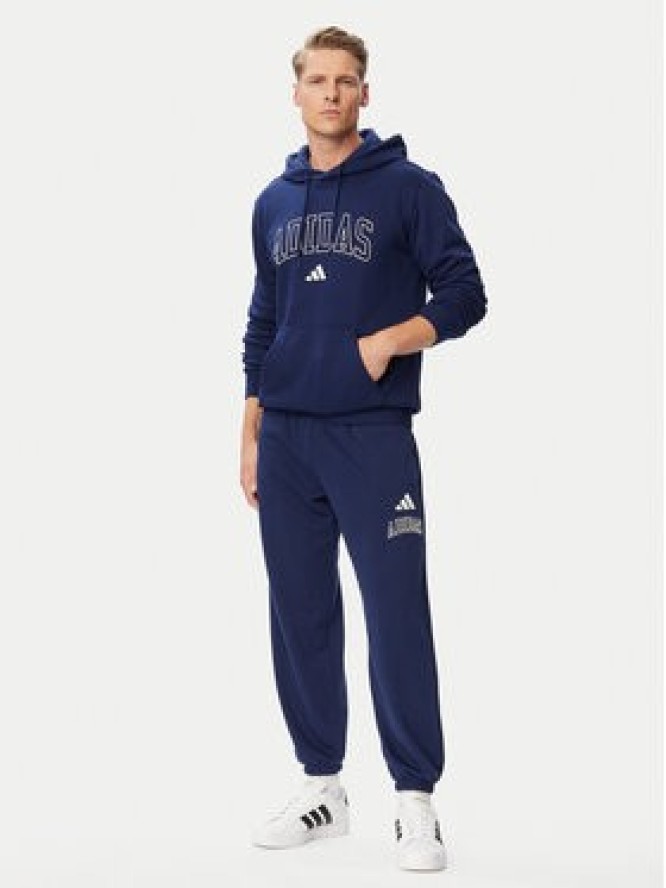 adidas Spodnie dresowe Seasonal Essentials Collegiate French Terry Cuffed KG0521 Granatowy Regular Fit