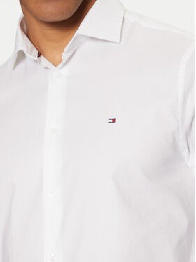 Tommy Hilfiger Koszula MW0MW37597 Biały Slim Fit