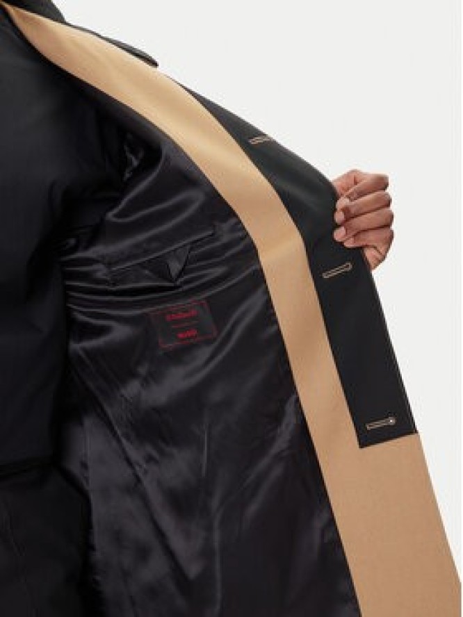 HUGO Płaszcz wełniany Mintrax2541 50546551 Beżowy Regular Fit