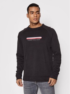 Tommy Hilfiger Bluza Track UM0UM02363 Czarny Regular Fit