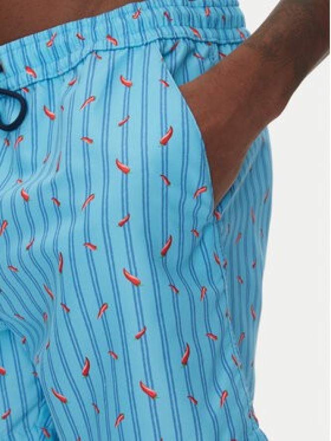 HOM Szorty kąpielowe Espelette 402993 Błękitny Regular Fit