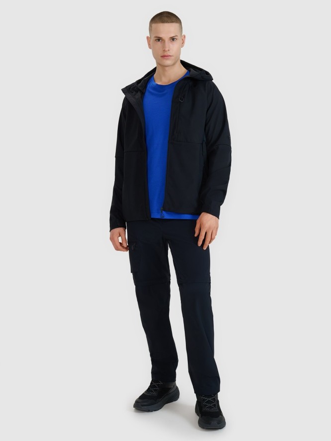 4F Kurtka softshell wiatroodporna membrana 10000 męska - czarna XL