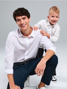 Koszula ze wzorem świątecznym - biały