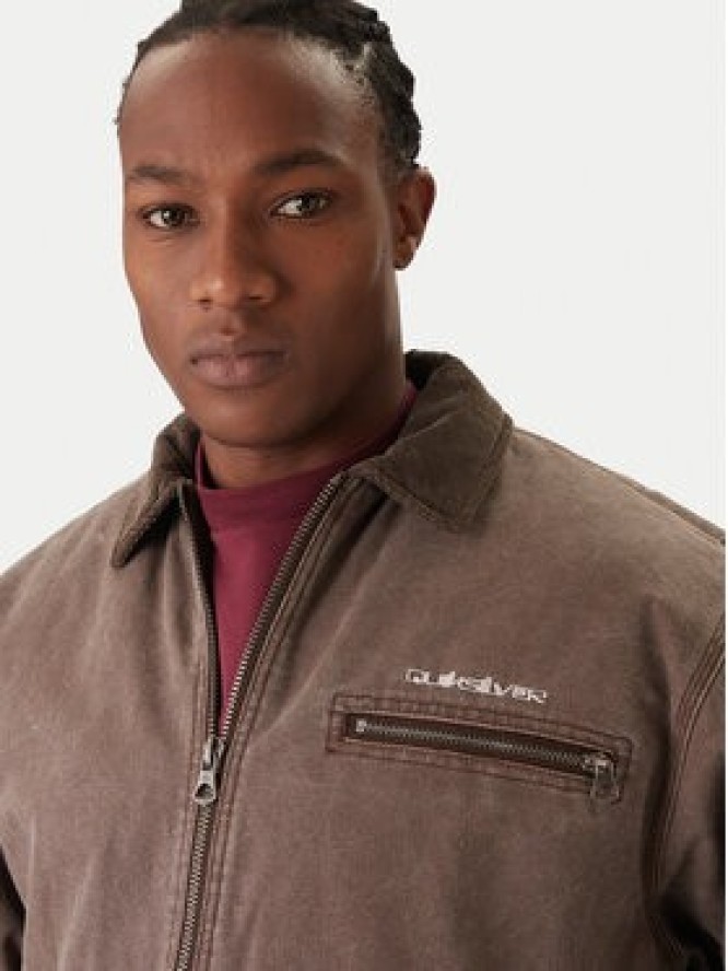 Quiksilver Kurtka jeansowa Shaper Pad EQYJK04174 Brązowy Regular Fit