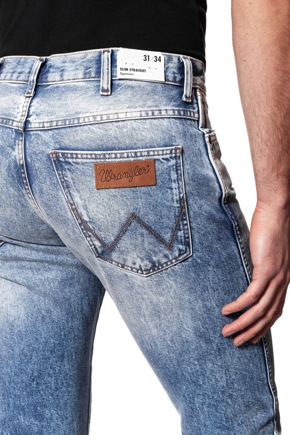 SPODNIE MĘSKIE WRANGLER SPENCER GLASTON BLUE W16AGW13S 112127214