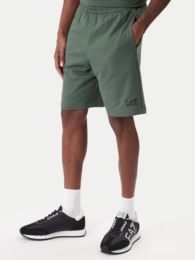 EA7 Emporio Armani T-Shirt 8NPS65 PJVRZ U7260 Zielony Regular Fit