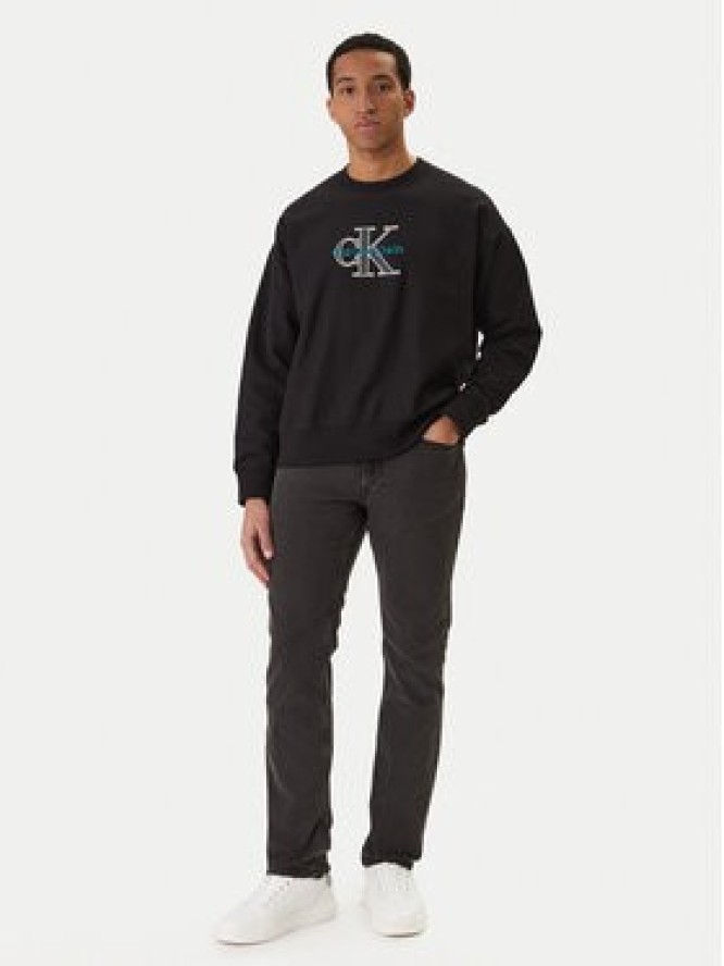 Calvin Klein Jeans Bluza Premium Monologo LV04RE200G Czarny Regular Fit