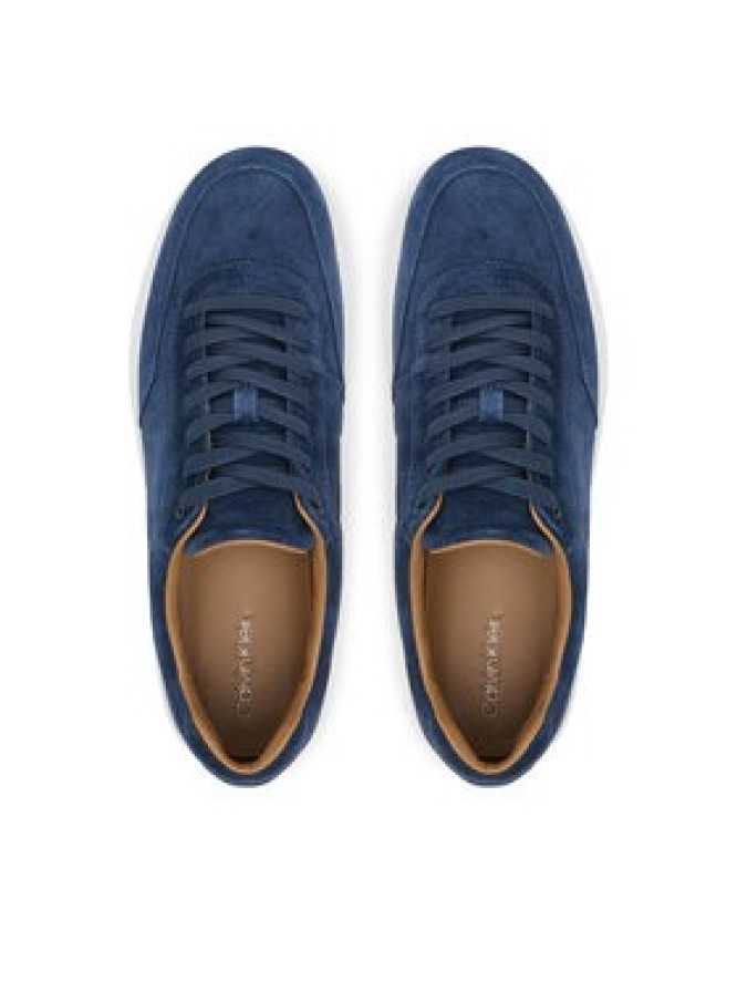 Calvin Klein Sneakersy Clean Cup Low Laceup Oxf Su HM0HM01880 Granatowy
