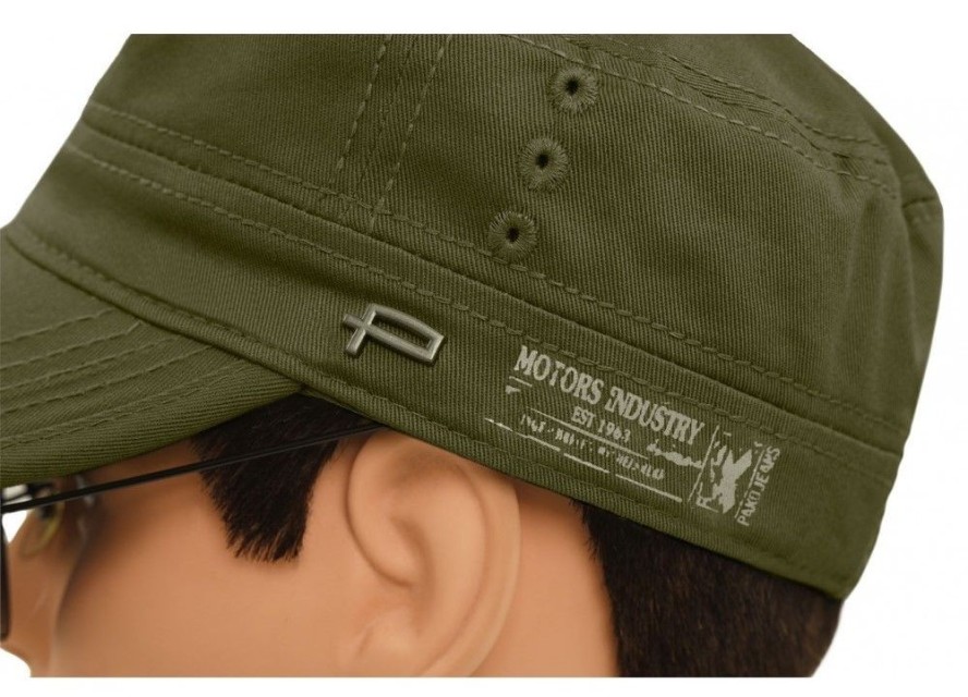 Bawełniana, Lekka Patrolówka Męska - Pako Jeans - Ciemna Zieleń, Khaki