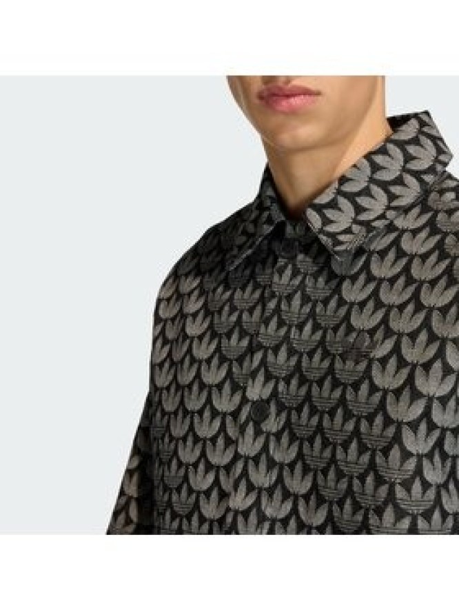 adidas Koszula jeansowa Monogram KC6379 Szary Loose Fit