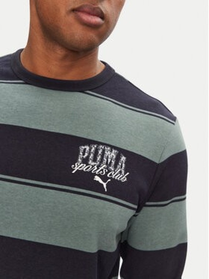 Puma Bluza Class Striped 684647 Zielony Regular Fit