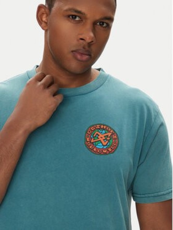 DC Shoes T-Shirt ADYZT05458 Zielony Regular Fit