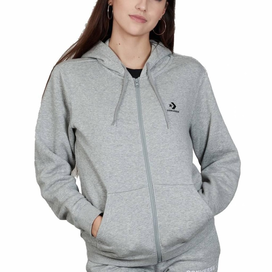Bluza z Kapturem I Suwakiem Na Całej Długości Go-To Embroidered Star Chevron Ro…