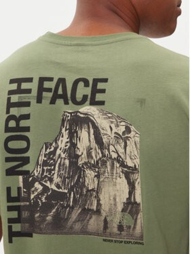 The North Face T-Shirt Half Dome Photo NF0A8EE9 Zielony Regular Fit