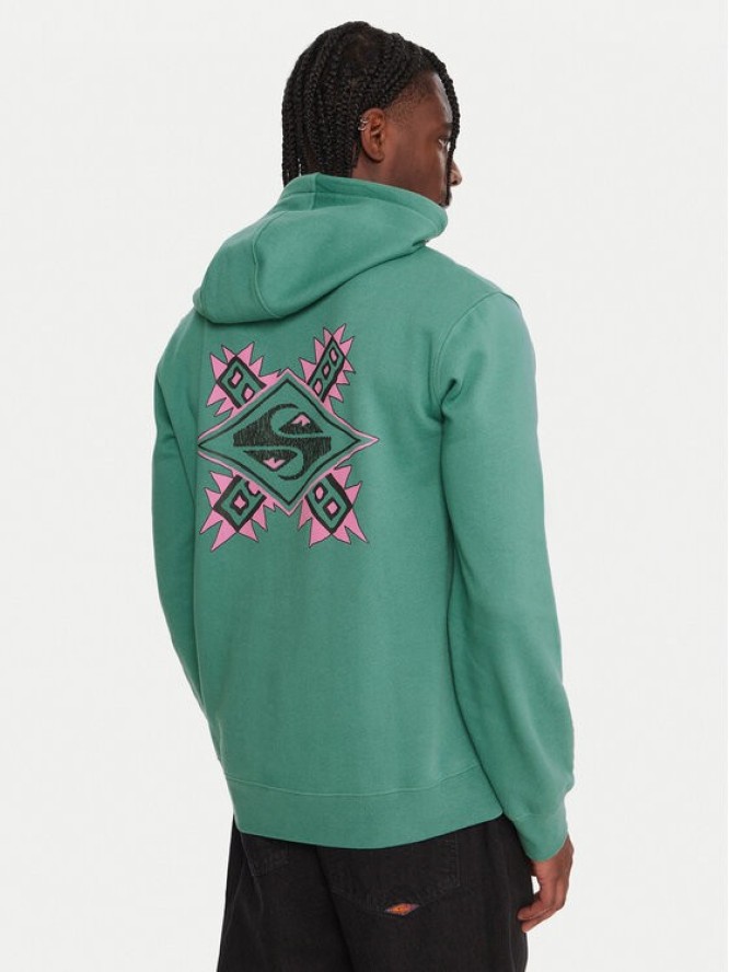 Quiksilver Bluza Graphic EQYFT05131 Zielony Regular Fit