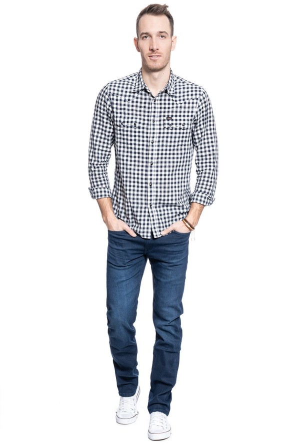 LEE SPODNIE MĘSKIE Daren Zip Fly CLEAN DK RAY L707NOTV 112118303