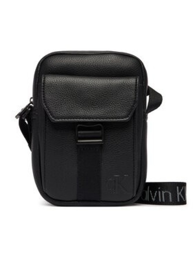Calvin Klein Saszetka Webbing Strap Slim Reporter LV04D3281G Czarny