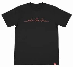 Odzież T-shirts unisex SkatePro RIDE THE LINE Koszulka - L - Czarny