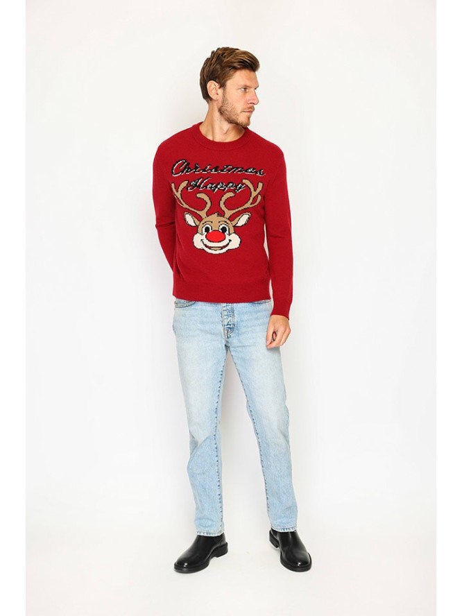 ASSUILI Sweter w kolorze czerwonym rozmiar: 42