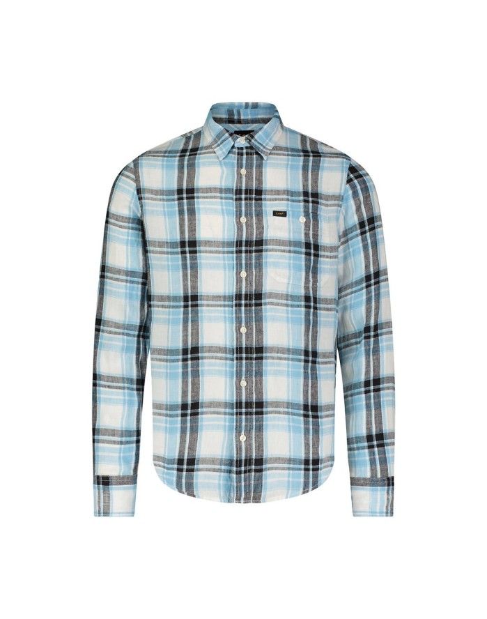 LEE LEESURE SHIRT MĘSKA KOSZULA W KRATĘ PREPPY BLUE 112349056 L66N044970