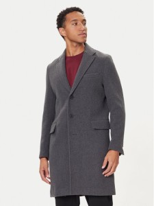 United Colors Of Benetton Płaszcz wełniany 2X59UN05M Szary Regular Fit