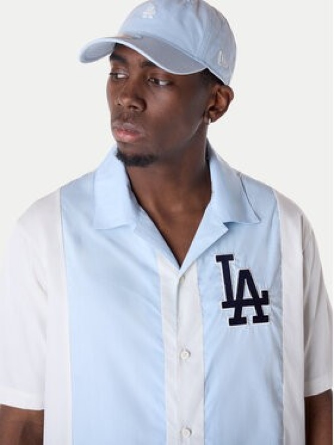 New Era Koszula LA Dodgers Stripe Revere 60596335 Biały Regular Fit