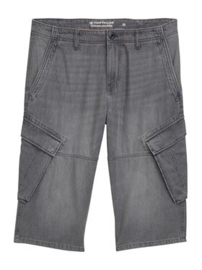 Tom Tailor Szorty jeansowe 1044977 Szary Relaxed Fit