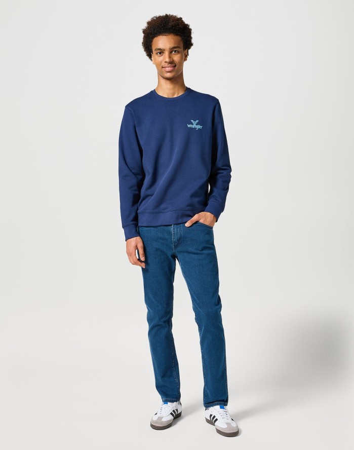 WRANGLER MĘSKIE SPODNIE JEANSOWE LARSTON BLUE GREY 112355025 W18S017416