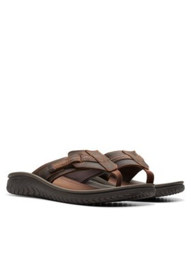 Clarks Japonki Wesley Sun 26176987 Brązowy