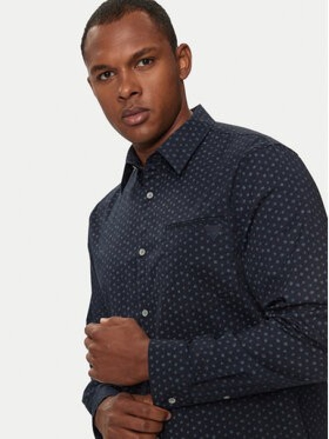 Guess Koszula M4YH08 WGBO1 Granatowy Regular Fit