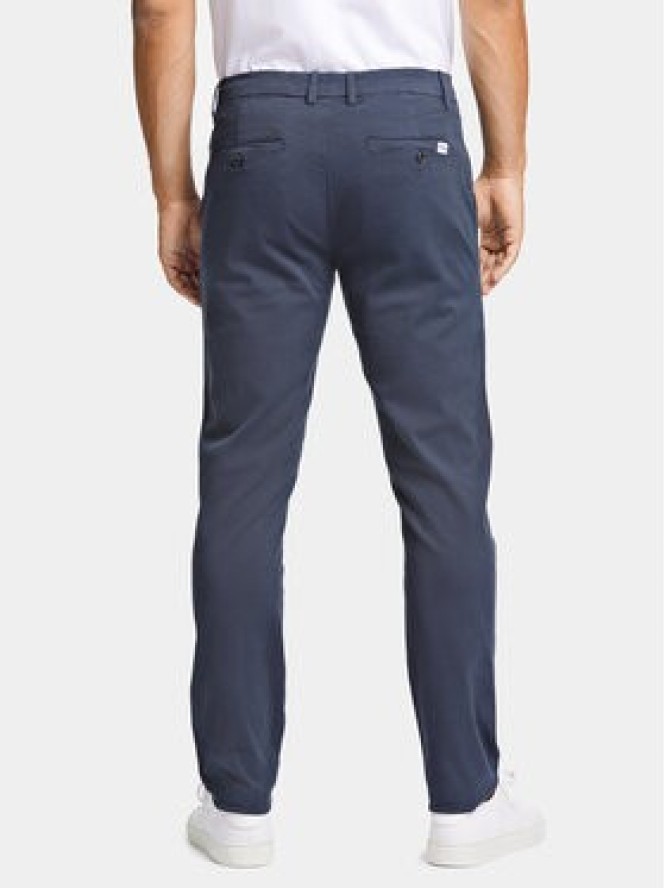 Lindbergh Chinosy 30-005044 Granatowy Slim Fit