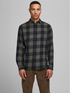 Jack & Jones Koszula 12181602 Zielony Slim Fit