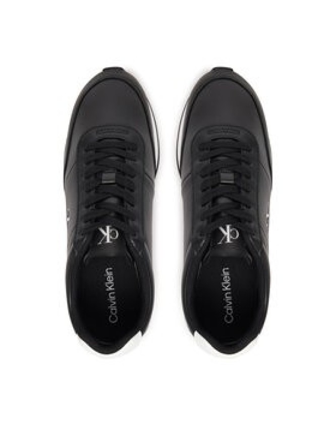 Calvin Klein Sneakersy Retro Runner Ess Lth YM0YM01355 Czarny