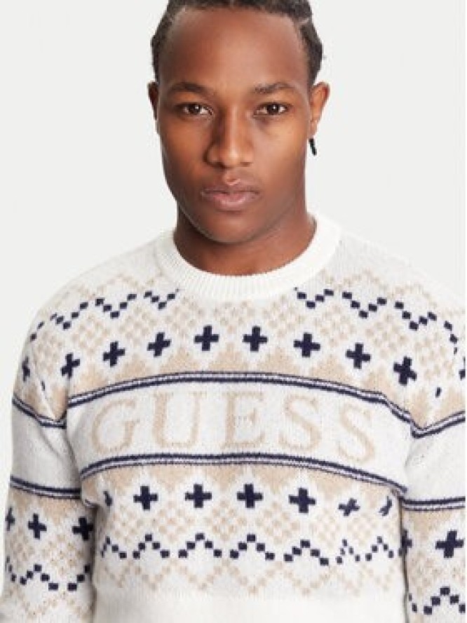 Guess Sweter M5BR61 Z4142 Écru Regular Fit