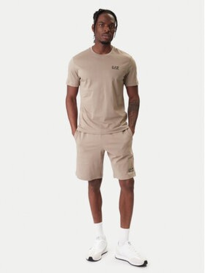 EA7 Emporio Armani T-Shirt 8NPT25 PJVPZ U6167 Beżowy Regular Fit