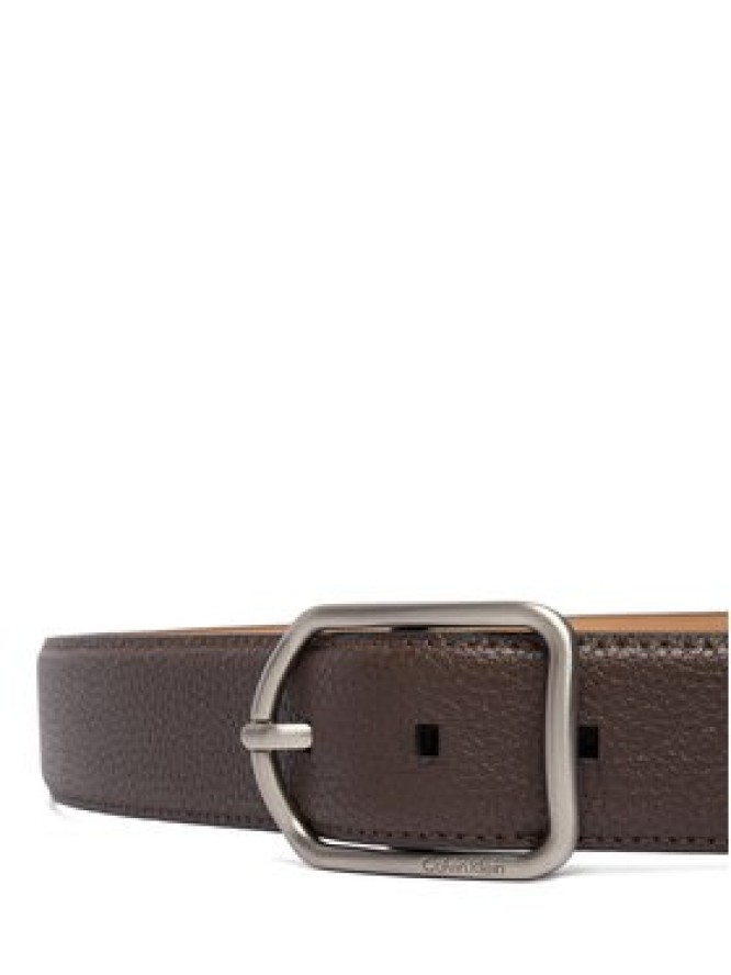 Calvin Klein Pasek Męski Round Buckle 35Mm LV04D7024G Brązowy