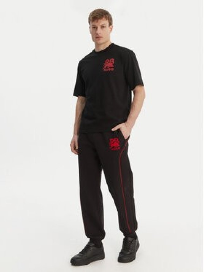 HUGO T-Shirt Delel_RB 50564572 Czarny Relaxed Fit