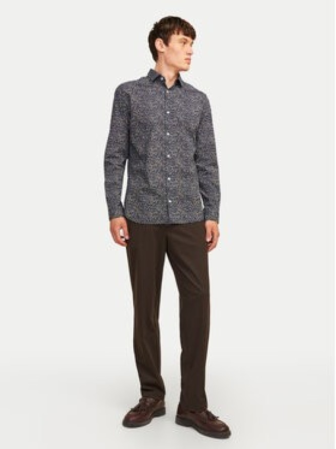 Jack & Jones Koszula Blackpool 12260625 Granatowy Slim Fit