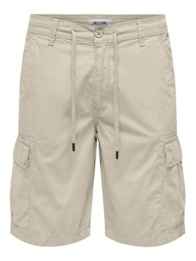 Only & Sons Szorty materiałowe Loc Cargo 22029214 Beżowy Regular Fit